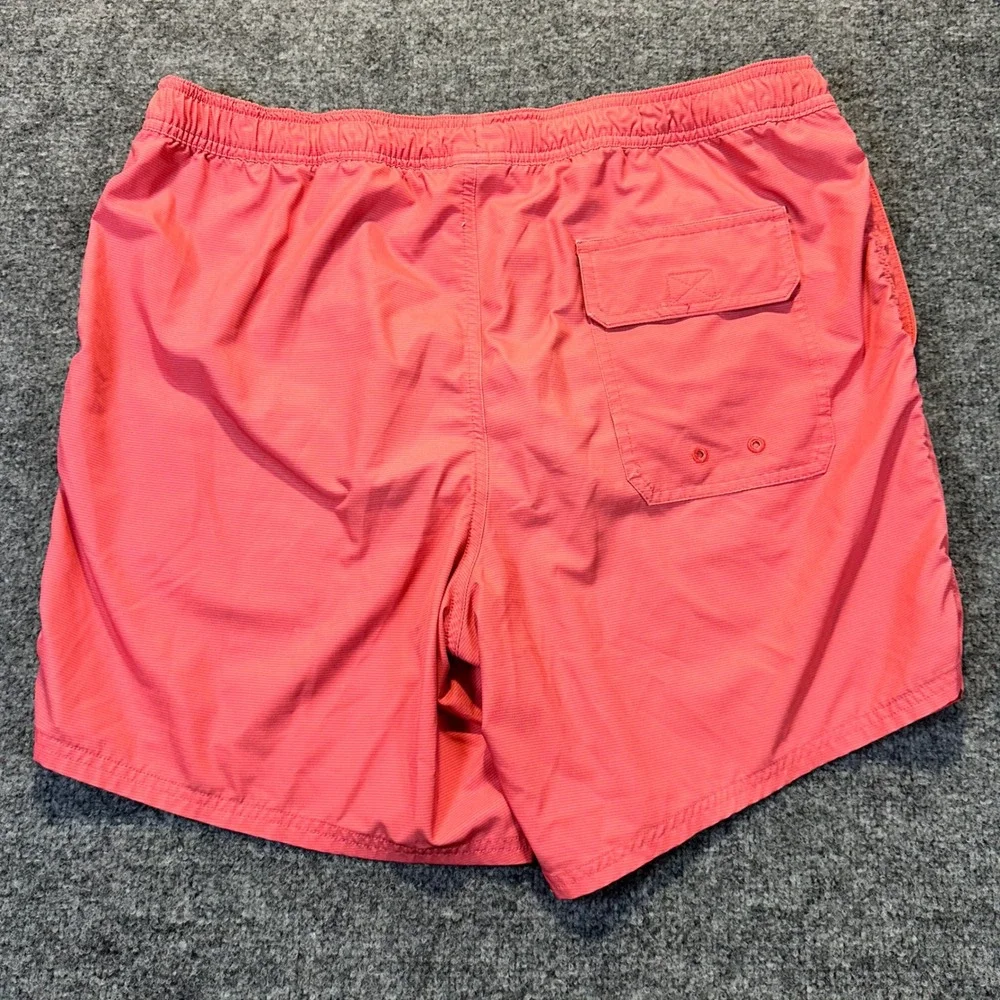 Vineyard Vines Swim Trunks Mens Large Coral Pink Striped Beach Preppy
